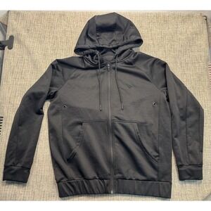 PAPER PLANES BLACK  FULL  ZIP‎ HOODIE SIZE  XL Sleeve Pocket Travel Fine Attire